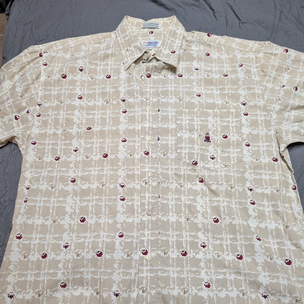 VINTAGE Perruzo Tropical Hawaiian style short large